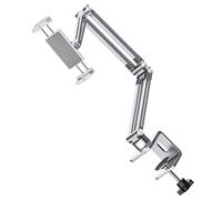 Hsyzygian Soporte de escritorio para tabletas que ahorra espacio para pantallas de 4 a 12.9 pulgadas, incluye base giratoria y sin abrazadera de taladro, soporte para tabletas
