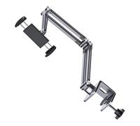 Hsyzygian Soporte de escritorio para tabletas que ahorra espacio para pantallas de 4 a 12.9 pulgadas, incluye base giratoria y sin abrazadera de taladro, soporte para tabletas