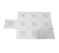 HT-90 - Kit de accesorios de estación de reballing con 10 plantillas de acero inoxidable (0,3-0,76 mm de grosor) para PCB Rewo resistente (para plantilla + 10 plantillas)