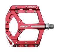 HT Componentes ANS10 Aluminio Plataforma Plano MTB Bici De Montaña Pedales Rojo