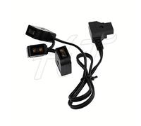 HT D-Tap Power Splitter Cable 1 a 3 Adaptador de concentrador P-Tap Macho Hembra, 3 Puertos para batería V-Mount IDX