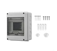 HT Series IP65 - Caja de distribución impermeable para exteriores, caja eléctrica de superficie con terminales de latón, 5 módulos, 50 A, 152 x 110 x 93 mm, color blanco