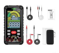 HT129 - Multímetro digital de rango automático True RMS AC/DC probador de voltaje con NCV, 10000 unidades, medición de capacitancia y resistencia, retroiluminación, para diagnóstico eléctrico