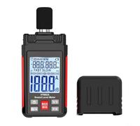HT602A - Medidor digital de nivel de sonido, medidor de ruido con retroiluminación LCD, medición de temperatura y humedad para aula, cine en casa, bar, actividades al aire libre