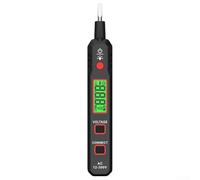 Ht89 Smart Digital Detector de Voltaje Pen Ac 12-300v Probador Con Pantalla LCD Live Neutral Wire Identificación Led Luz y Auto Apagado Para Electricista Bricolaje Inspección Hogar Color Negro Diseño