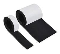 htbakoi Fieltro adhesivo en rollo negro, 2 rollos de fieltro largo para cortar, almohadillas de corte libre en cualquier forma, adhesivos de material