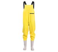 HTDRE Amarillo limón, 39, vadeadores Unisex Transpirables e Impermeables para Pesca y Caza con Botas de Agua para Pesca con Mosca, Pesca de mar y Agricultura.