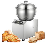 HTDRE Amasadora eléctrica de 5 kg/8 kg, amasadora Comercial de 1500 W/1800 W, mezcladora de Masa eléctrica de Acero Inoxidable para panadería, pizzería y Restaurante, Tapa Transparente de 5 kg.