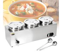HTDRE Bagnomaria Elettrico commerciale con Temperatura regolabile per riscaldare zuppe, Cioccolato e formaggi SUI piani di lavoro