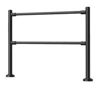 HTDRE Barrera de Seguridad metálica unidireccional con Cierre automático por Resorte para almacenes y centros comerciales (Negra, 100 x 6,3 cm). Segura y fácil de Instalar.