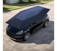 HTDRE Carpa para Coche, cochera móvil, Cubierta automática para Exteriores, Impermeable, Parasol Plegable, Tela Oxford Resistente al Viento (Azul, 4,2 m)