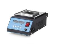 HTDRE Crisol de Soldadura de 400 W, Horno Inteligente de estaño pequeño con Doble Pantalla Digital, de aleación Cuadrada, para soldar