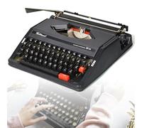 HTDRE Máquina de Escribir Manual Retro, diseño Creativo Vintage, portátil y Tradicional, con un Toque nostálgico. Disponible en Dos Colores: Negro.