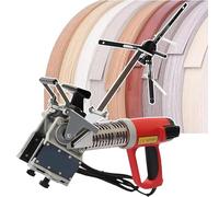 HTDRE Máquina enchapadora de Cantos portátil de 2000 W, enchapadora de Cantos curvos y Rectos para carpintería, Recortadora de Cantos Manual para mejoras del hogar, Cortes precisos.