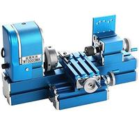 HTDRE Mini Torno micromotorizado de 24 W, Herramienta de Bricolaje para Metal, carpintería, Hobby, modelismo, para escuelas, Salas técnicas Generales y Salas de Actividades de Ciencia y tecnología.