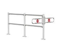 HTDRE Puerta batiente para supermercado, Puerta metálica de Seguridad con Cierre automático y accionamiento Manual para Entrada de almacén y Acceso peatonal, Plateada, d