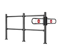 HTDRE Puerta batiente para supermercado, Puerta metálica de Seguridad con Cierre automático y accionamiento Manual para Entrada de almacén y Acceso peatonal, Negra, d