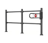 HTDRE Puerta de Seguridad de Cierre automático, barandilla batiente de Apertura Manual para Entrada de supermercados y almacenes, Control de Acceso peatonal de Alta Resistencia, Negra, c