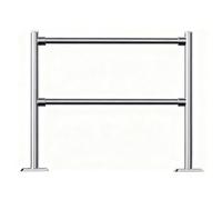 HTDRE Puerta de Seguridad de Cierre automático, Puerta batiente metálica de Apertura Manual para Entrada de supermercado, almacén y Acceso peatonal, Plateada.