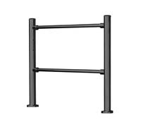 HTDRE Puerta de Seguridad de Cierre automático, Puerta batiente metálica de Apertura Manual para Entrada de supermercado, almacén y Acceso peatonal, Negra, a