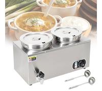 HTDRE Scaldavivande Elettrico commerciale in Acciaio INOX con bagnomaria e controllo Della Temperatura per Uso Catering e ristoranti