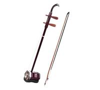 HTDRE Violín Chino de Dos Cuerdas Erhu de Madera Maciza, Instrumento Musical de Cuerdas, Color café Oscuro, construcción compacta