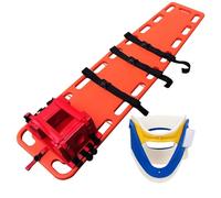 HTERBPOY Camilla Ligera for Columna Vertebral, Color Naranja, Sistema portátil de inmovilización con Correas Ajustables, collarín y cabecera.