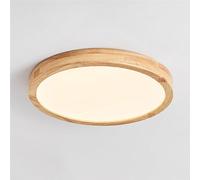 HTERWQEA 15.7in Round Wooden Ceiling Light Fixture 19.7in Wood Flush Mount Ceiling Lighting 11.8in Nordic LED Ceiling Lights for Kitchen Bedroom Living Room Hallway(4000K,Dia-40cm)