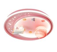 HTERWQEA Dimmable Kids Flush Mount Ceiling Lamp 19.7" Ceiling Light Fixture Cartoon Planet Chandelier with Remote Control 62W Children's Room Ceiling Lighting Nursery Room Chandeliers