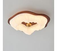 HTERWQEA Dimmable LED Ceiling Light Wood Flush Mount Lamp Modern Chandelier Close to Ceiling Lighting Fixture for Bedroom Living Dining Room