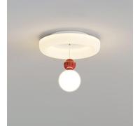 HTERWQEA LED Round Flush Mount Ceiling Light Dimmable Nordic White Globe Ceiling Lamp for Bedroom Hallway Entryway Home Decor Lighting Fixture