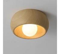 HTERWQEA Light 11.8″ Flush Mount Ceiling Lamp Modern LED Drum Lighting Fixture Close to Ceiling Lights with PE Ball Shade for Kitchen Hallway Bedroom Entryway