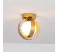 HTERWQEA Mid Century Modern Globe Pendant Light Metal and Glass Semi Flush Mount Ceiling Fixture G9 Bulb Base for Kitchen Stairway Laundry Room Porch and Hallway