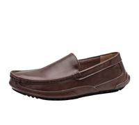 HTERWQEA Mocasines for Hombre, Mocasines for Conducir, Zapatos Piel sintética, cómodos, Antideslizantes, Ligeros, Informales, for Caminar, sin Cordones(Brown,43 EU)