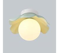 HTERWQEA Nordic Ceiling Lamp Flower Semi Flush Mount Light Modern Resin Floral Ceiling Lighting Fixture 9in G9 Close to Ceiling Lights Kids Bedroom Kitchen Hallway