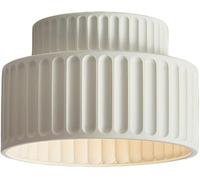 HTERWQEA Nordic Schoolhouse Ceiling Lamp 9.1 Inch Cream Ribbed Resin Shade Semi Flush Mount Ceiling Light Fixture E26 Base Close to Ceiling Lighting for Entrance Hallway Corridor