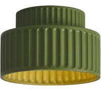 HTERWQEA Nordic Schoolhouse Ceiling Lamp 9.1 Inch Cream Ribbed Resin Shade Semi Flush Mount Ceiling Light Fixture E26 Base Close to Ceiling Lighting for Entrance Hallway Corridor