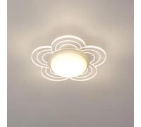 HTERWQEA Nordic White Ceiling Light LED Flush Mount 24W Hallway Lamp Creative Close to Ceiling Lighting Entrance Bedroom Living Room Kitchen