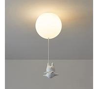 HTERWQEA Room Semi Flush Mount Ceiling Lighting Fixture Cartoon Ceiling Lamp Children's Mini White Chandelier with Resin Pig Globe Close to Ceiling Lights for Nursery Kids Room