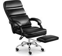 HTERWQEA Silla ergonómica for Juegos Oficina, tapizada, giratoria, reclinable, Cuero sintético, Ajustable, for en casa