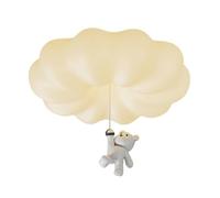 HTERWQEA White Bear LED Ceiling Light Cartoon Chandelier Modern Flush Mount 3 Color Mode Ceiling Lamp for Boys Girls Bedroom Living Room Ceiling Lighting Fixture