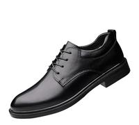 HTERWQEA Zapatos Formales for Hombre, Vestir, Oxford, Piel sintética, con Goma Antideslizante, Antideslizantes, for graduación, Boda, Transpirables, Vintage, con Cordones, for Fiesta.(45 EU)