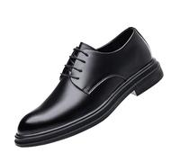 HTERWQEA Zapatos Oxford Vestir for Hombre, Cuero Lujo, con Punta ala, for Fiesta, graduación, tacón Bloque, con Cordones(38 EU)