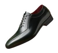 HTERWQEA Zapatos Vestir for Hombre, Cuero francés, for graduación, Boda, Antideslizantes, caña Baja, tacón Bloque, Informales, Antideslizantes, Noche, Vintage, con Cordones, Brogue(40 EU)