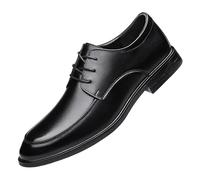 HTERWQEA Zapatos Vestir Oxford con Detalles cosidos a Mano for Hombre, Piel sintética, Estilo Vintage, con Cordones, Punta ala, Antideslizantes, Baja Goma, for Oficina y Boda.(37 EU)