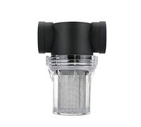HTGAOO 1 Filtro de plástico de 1/2", 3/4" y 1", prefiltro de impurezas for Bomba de Agua de Malla 40 y 80 for riego agrícola, Barrido, Lavado de vehículos y cría(40 Mesh,Filter 1")