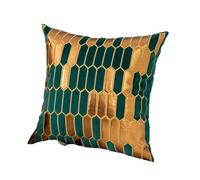 HTGAOO 2 Fundas de Almohada cuadradas, Fundas de cojín abstractas de Patchwork de Felpa Son Modernas y Sencillas (Gris)(Green)