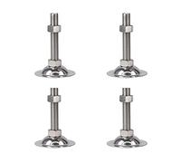 HTGAOO Base Ajustable for Muebles, 4 Patas niveladoras M8/M10 y una Base con un diámetro de 38 mm, Apta for, mesas, estanterías, etc(D38*m10*80mm)