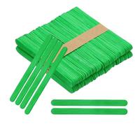 HTGAOO Juego de 100 palitos Manualidades, Madera 11,4 cm (4,5 Pulgadas), Ideales for proyectos Arte caseros(Green)
