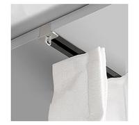 HTGAOO Riel de Ventana Oculto, Barra divisoria de Aluminio y Metal for Gazebo de salón Dormibeauty, Montaje preinstalado, Color Negro, 4,6 m/15 pies(3.8M/12.4Ft)